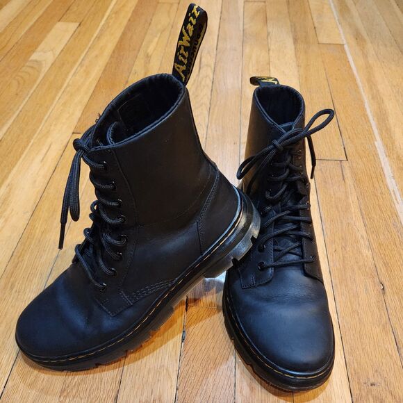 Dr. Martens Shoes - Dr. Martens LA004 Combs Boot Smooth Leather Lace Up, Black, Pristine! Sz 9W 8M